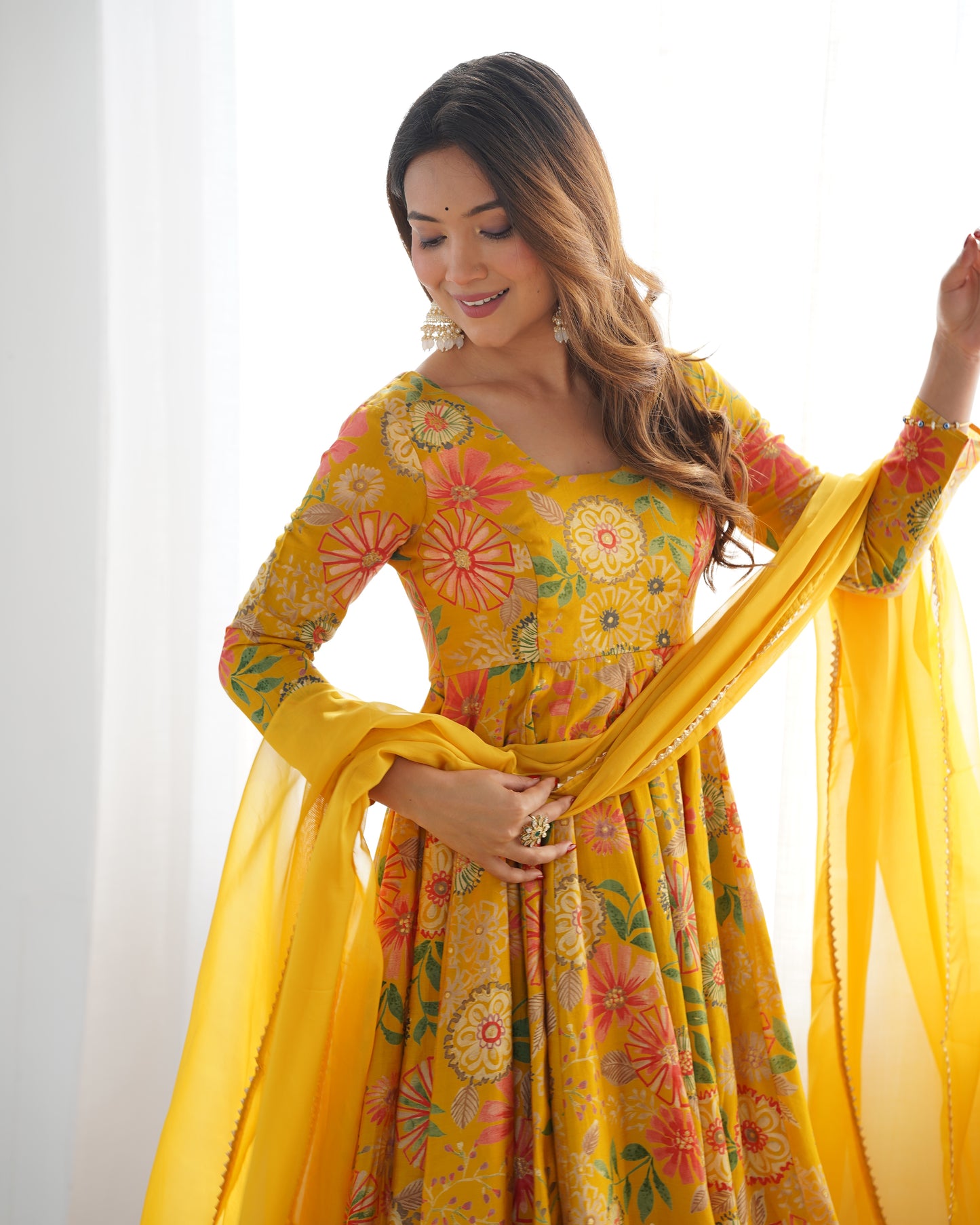 Premium Quality Rani Yellow Kediya Plazzo Suit Set