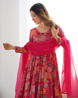 Premium Quality Rani Pink Kediya Plazzo Suit Set