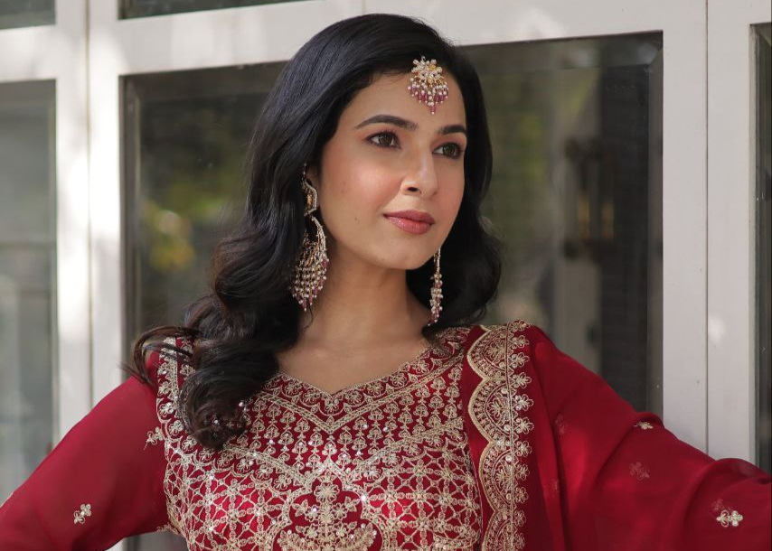 Maroon Premium Designer Readymade Gown with Dupatta Collection Elegant Embroidered Faux Blooming Design
